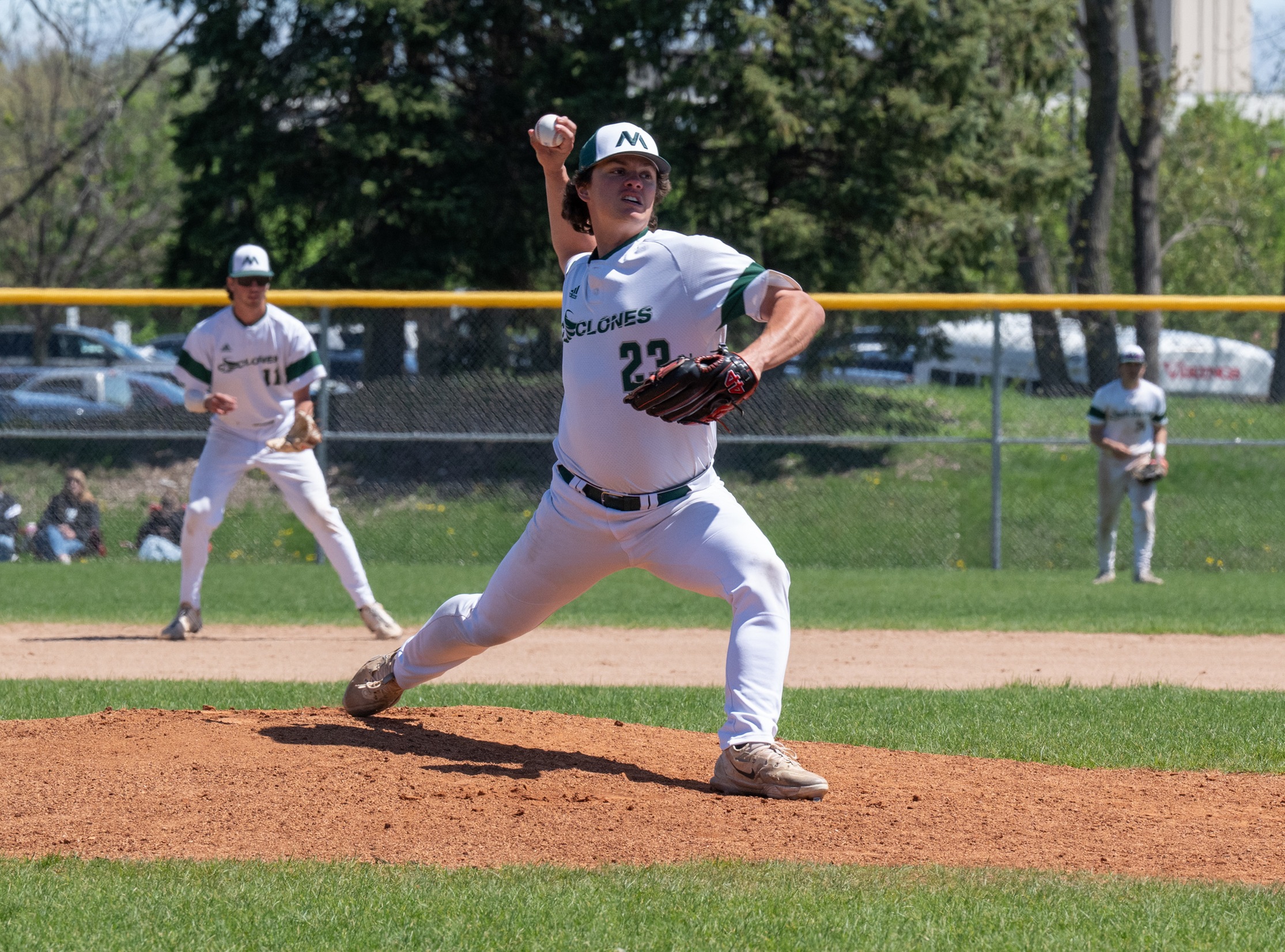 A Moraine Valley pitcher throws a ball.