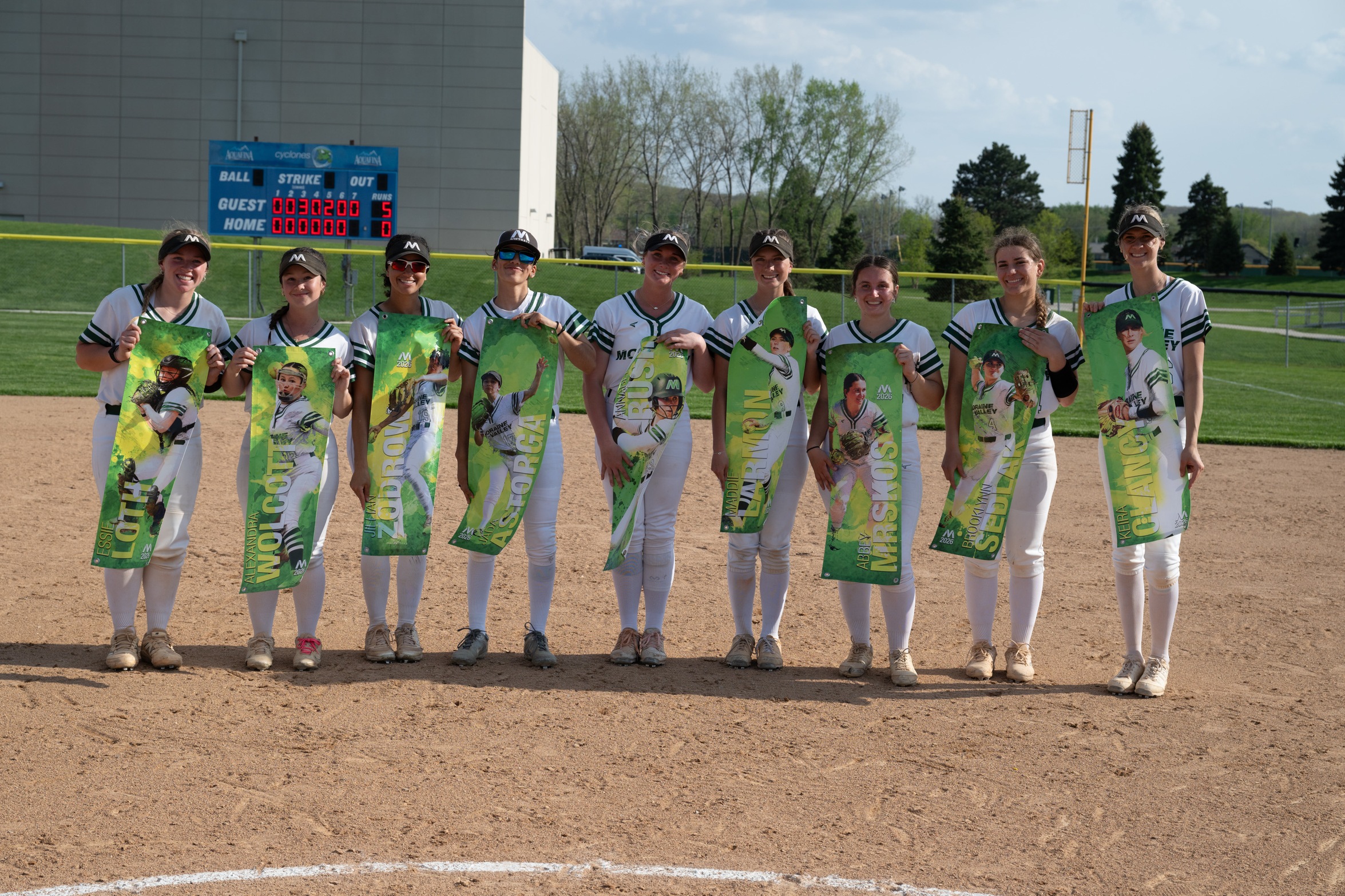 The Moraine Valley softball team sophomores.