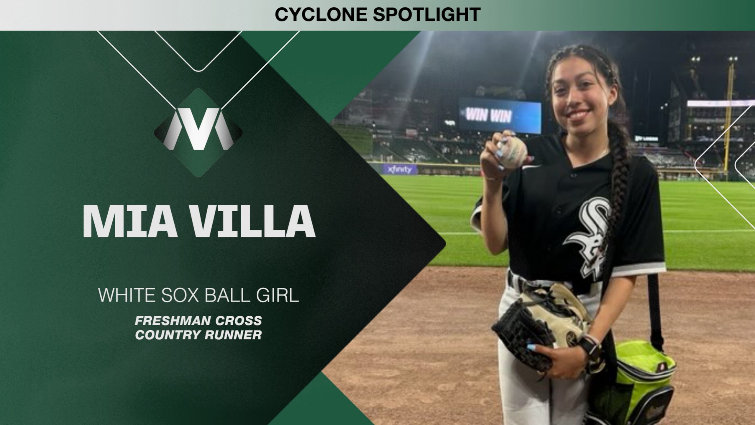 Student spotlight &ndash; Mia Villa, White Sox ball girl